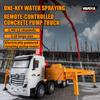 Huina1381 Vodní tryska Zvuk Světlo Domíchávač betonu Slitina Elektrické Dálkové Ovládání Inženýrské Auto Model Rypadla Chlapecká Hračka Dětský Dárek