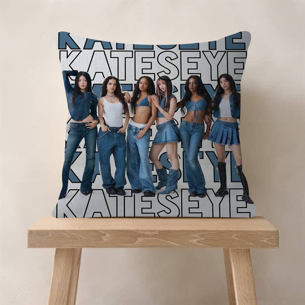 Korea Kpop Band KKatseye Pillow Gifts Home Office Furnishings Bedroom Sofa Car Cushion Cover Case xcm