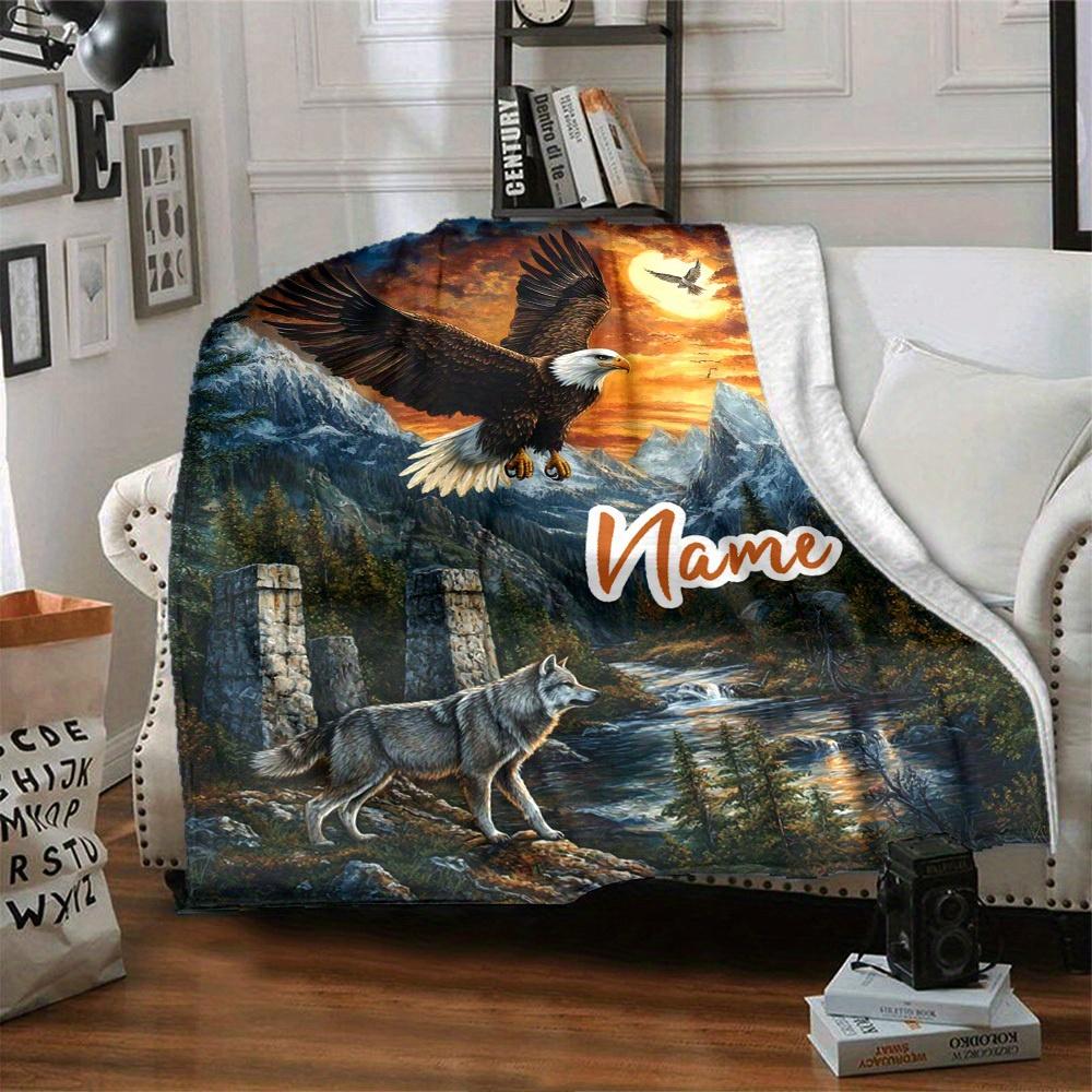 Home Customize Your Name Blankets Comfortable Soft Lightweight Allseason Multipurpose Blanket For Picnics Sofas Offices Beds Living Rooms Perfect Gift