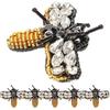 6pcs Beaded Patches Applique Rhinestone Applique Crystals Bee Patches Animal Patches Coat Patches Diy Craft Patch Bees Sew On Patch Cute Patch Do It