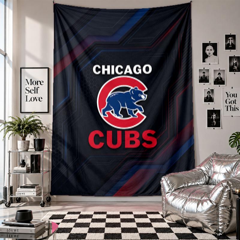 Chicago Cubs Wall Tapestry Home Decor Wall Hanging Cloth for Bedroom Living Room Background