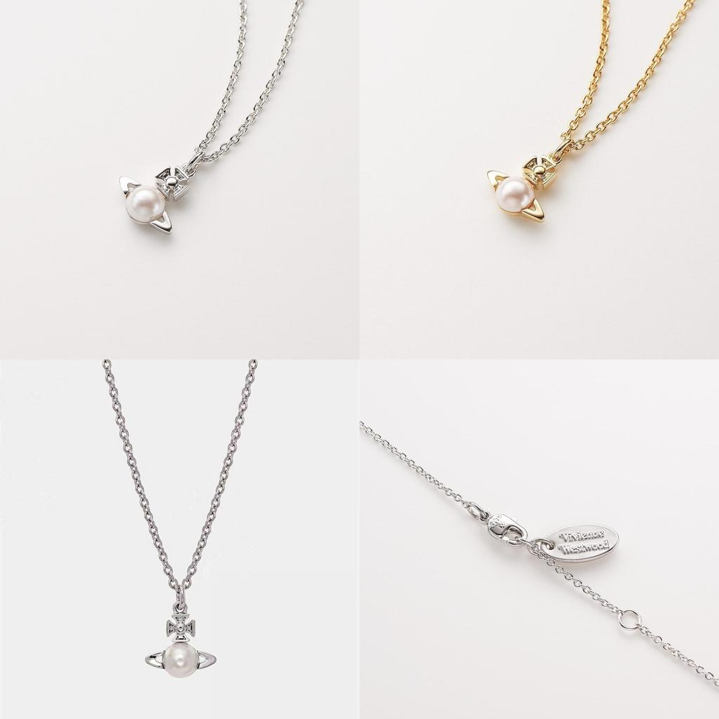 2023 New Arrival Copper Saturn Pearl Necklace For Women Classic And Versatile Planetary Chain