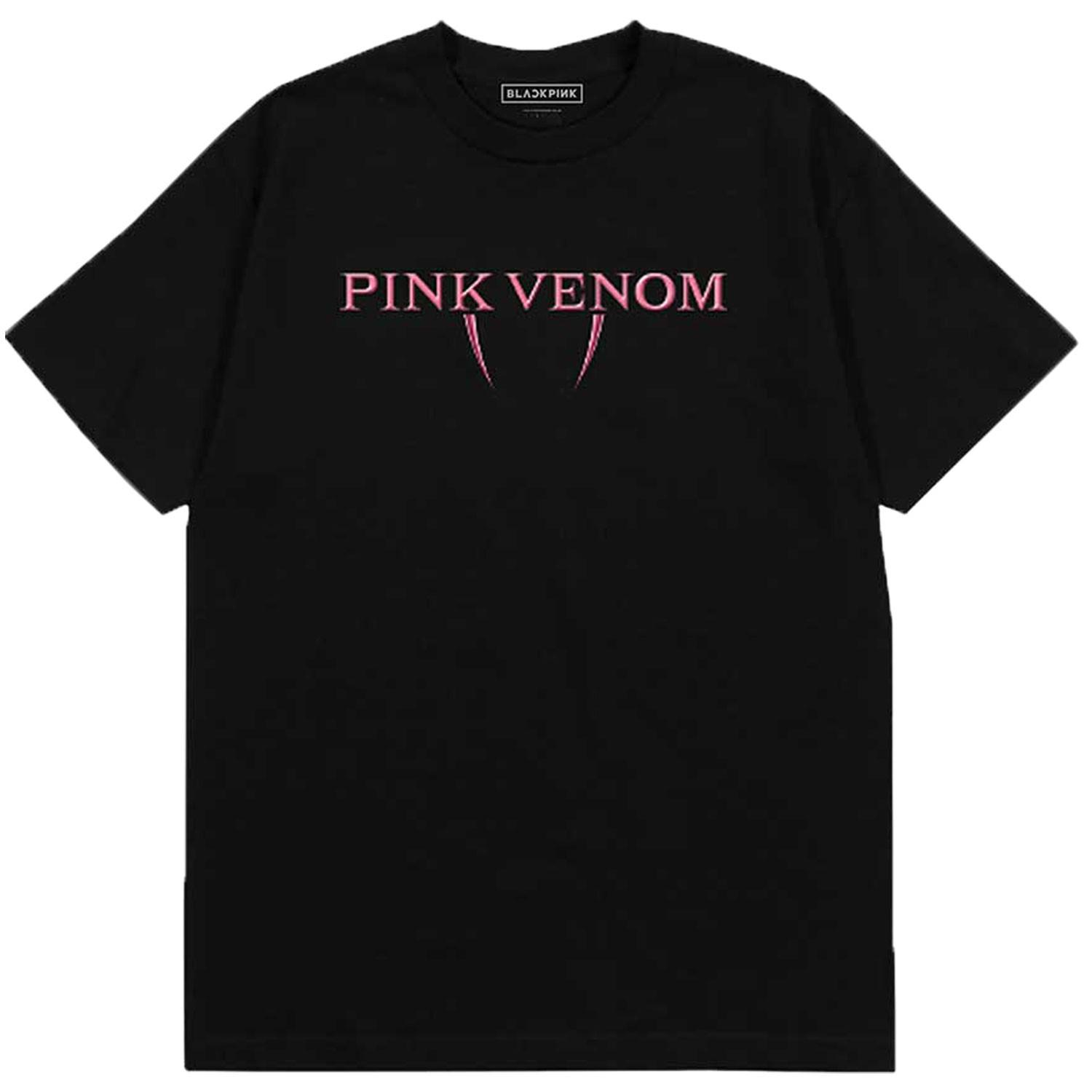 Men s BlackPink Pink Venom Logo T-shirt Large Black L