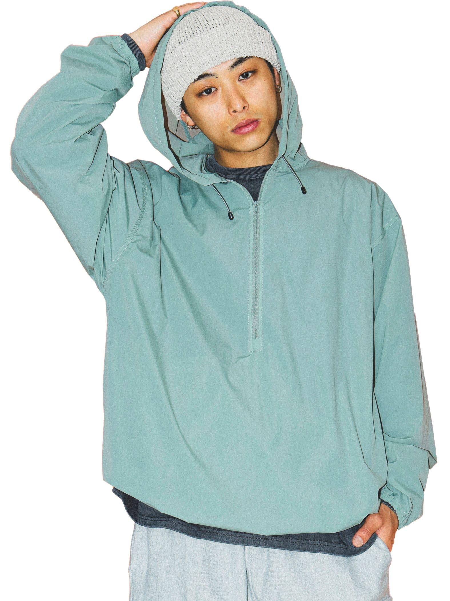 

Толстовка с капюшоном Blouson Half Zip Tech MINT M 11181587457 [BEAMS] для мужчин