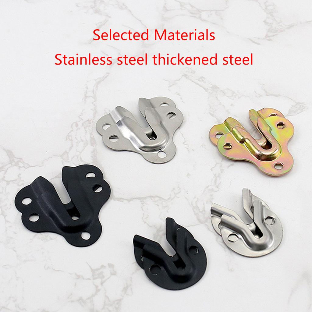 12-piece Stainless Steel Flush Mount Brackets Durable Mirror Headboard Wall Fixings Easy Installs Flush Concealed Mount