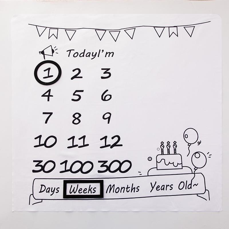 Creative Baby Milestone Photo Blanket – Posing Prop with Number Background for Photography