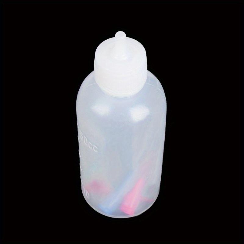 50ml PE Plastic Squeezable Tip Applicator Bottle Refillable Dropper with Needle Tip Caps Oil Bottles