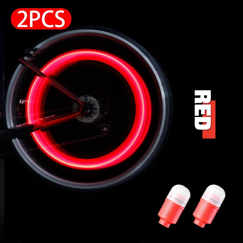 

SEAMETAL 2 шт., автомобильные колеса, шины, светильник, ступица, лампа, шток воздушного клапана, светодиодный светильник 2pcs красный