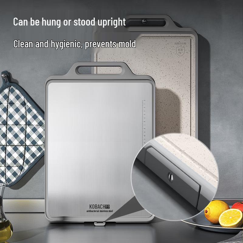 Kangbakh Kangdun Series Double-Sided Antibacterial Stainless Steel Cutting Board
