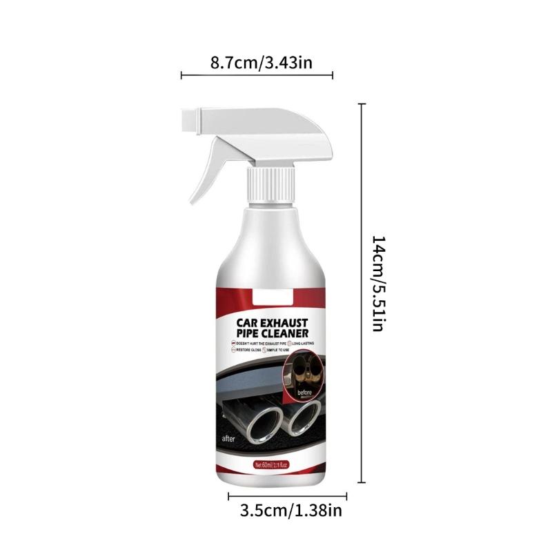 Car Exterior Rust Cleaner 60ml Rust Removal Agent Remover Exhaust Pipe Cleaner Motorcycle Maintenance Accessories