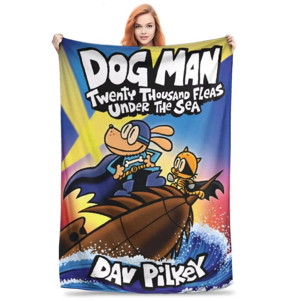 Dogman Collage Cool Manga Comic Flannel Throw Blankets Dog Blanket for Bed Couch Lightweight Bedding Throws