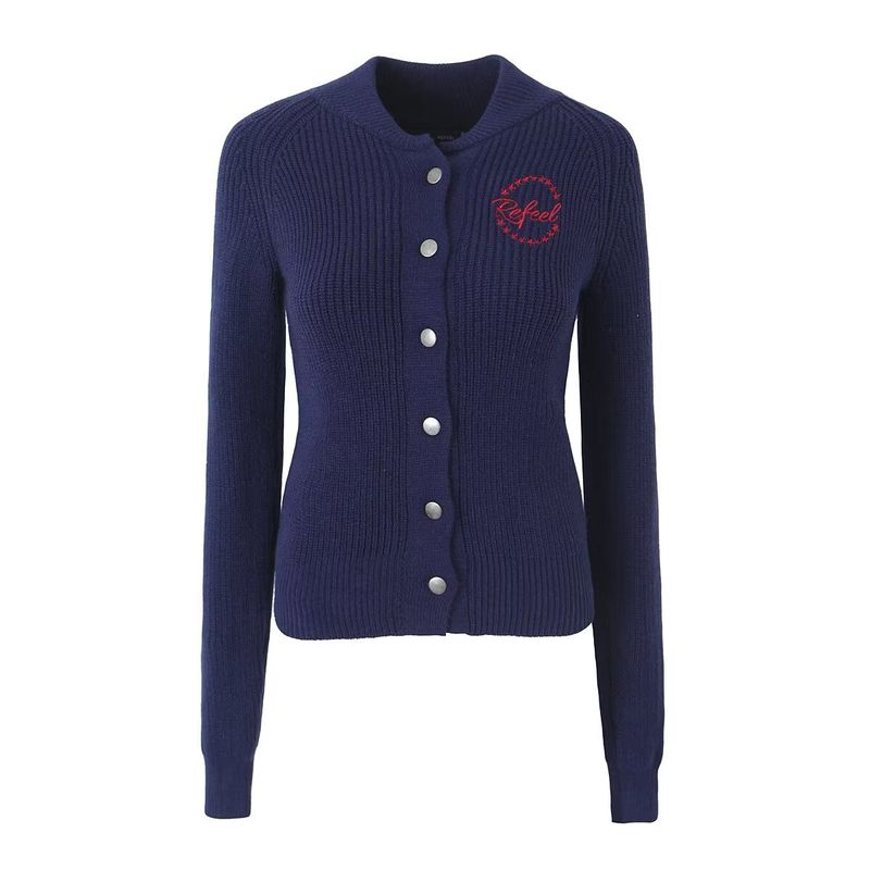 Za Export New Arrival Women's Clothing ZR Fashion Style Fashion All-Match Letter Long Sleeves Short Sweater Single-Breasted Cardigan