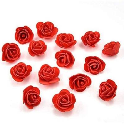 Künstliche Mini Rote Rosenblume zur Dekoration, Heimdeko und Basteln Falsche Blumen (Für dich: 3cm, Packung mit 100)