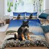German Shepherd Duvet Cover Set Police Dog Comforter Cover Full King Size For Boys Animals Bedding Set Puppy Dog Bedspread Cover