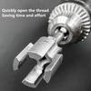 3pcs Integrated Wire Opener for Inside and Outside Water Pipe,Water Pipe Thread Repair Tool, Electric Drill Type Water Pipe Threading Device 1/2",3/4"