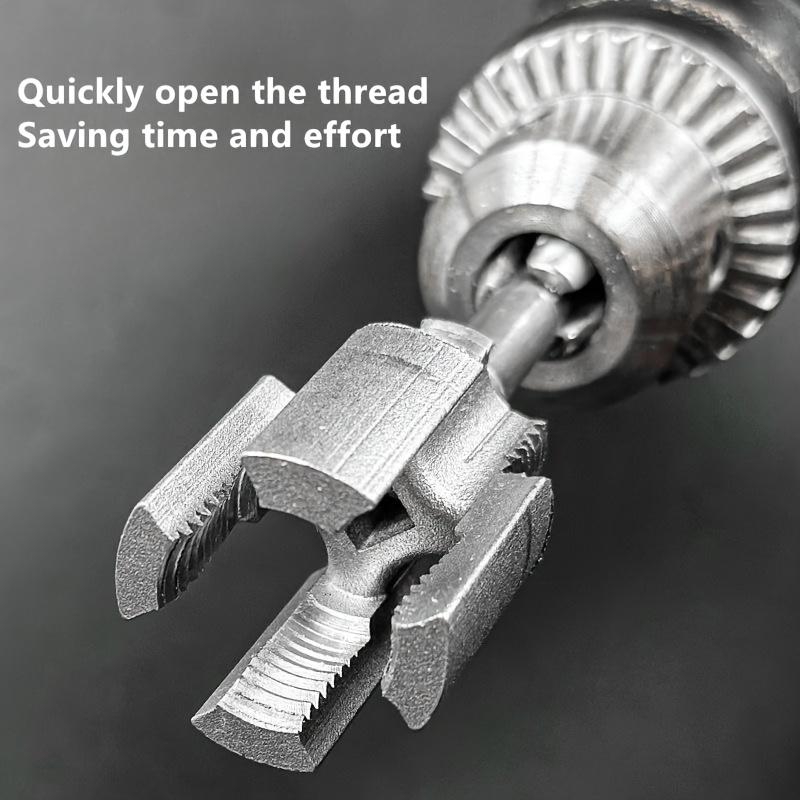 3pcs Integrated Wire Opener for Inside and Outside Water Pipe,Water Pipe Thread Repair Tool, Electric Drill Type Water Pipe Threading Device 1/2",3/4"