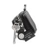 Acne Studios Camera Clip Classic Calfskin Headphone Bag Unisex Accessories Silver Black CG0304900