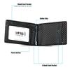 Men's Carbon Fiber Pattern RFID Short Wallet with Front Pocket Dollar Clip
