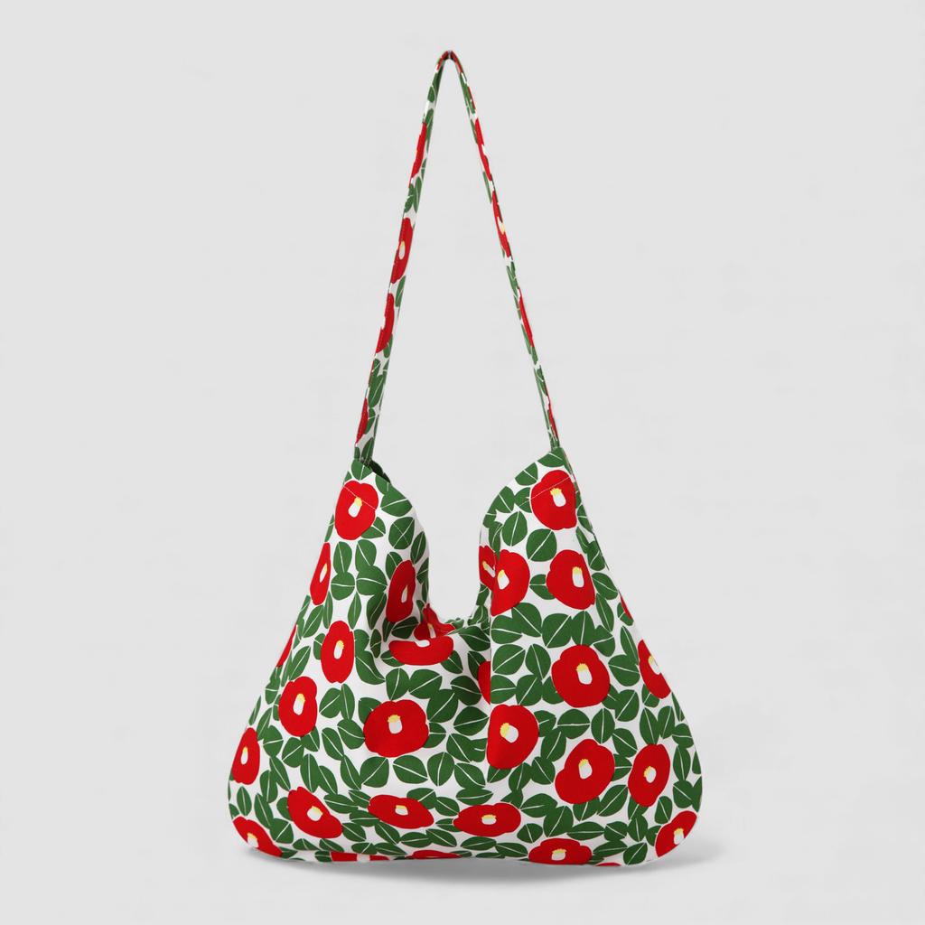 Atil Studio All Season Oxford Graphic Shoulder Bag _ [Red Camellia]