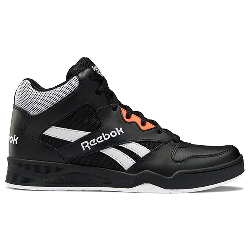 Reebok Royal BB4500 2 Round Toe Lace-Up Synthetic Leather High-Top Basketball Shoes Men Sneakers Black White H03390