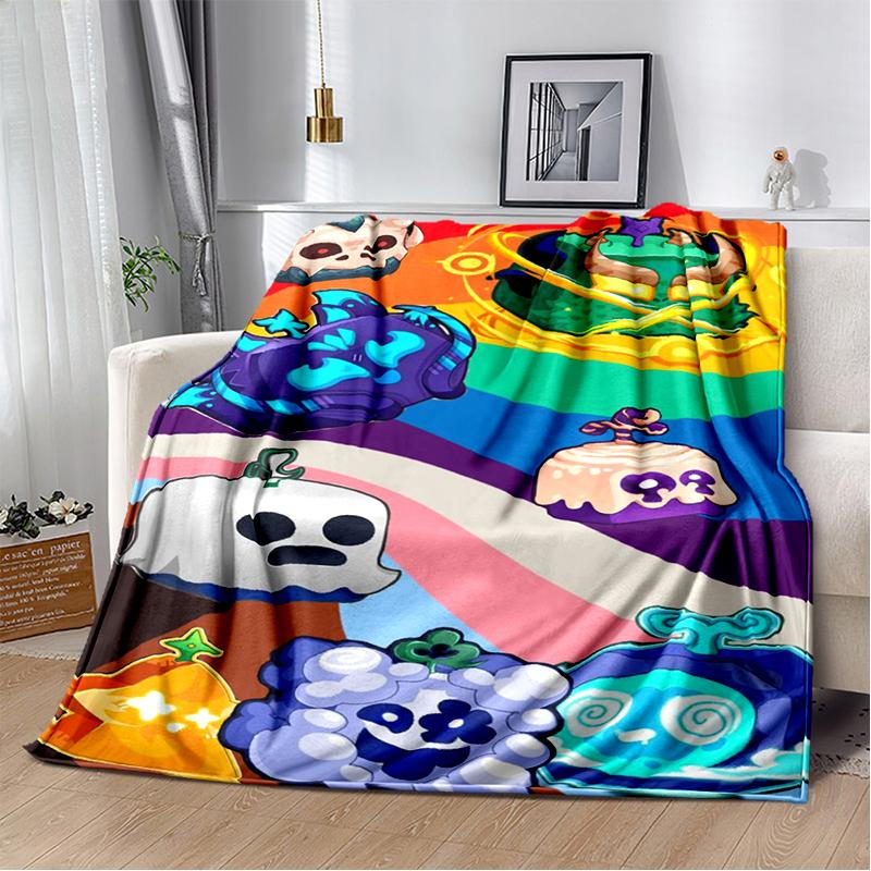 29 Style New B-Blox Fruit Cartoon Flannel Blanket,Soft Throw Blanket for Home Bedroom Bed Sofa Travel Cover Kid Gift