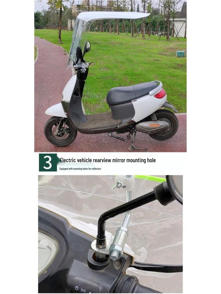 Electric Vehicle & Motorcycle Sunshade: Rainproof Canopy & Windshield for Bikes