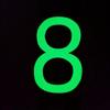 1pc Luminous Wall Sticker, Number Self-Adhesive Door Stickers, Home Decoration Stickers, Removable Door Number Stickers