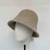 Wool Fisherman Hat for Women In Autumn and Winter High End Face Showing Small Solid Color Bucket Hat  Fashionable and Versatile Warm Basin Hat