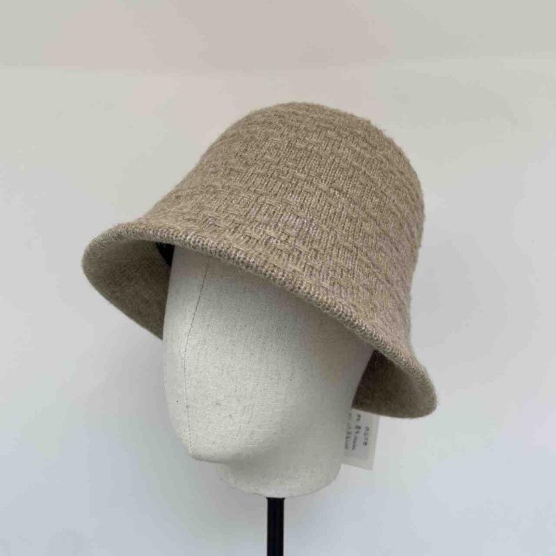 Wool Fisherman Hat for Women In Autumn and Winter High End Face Showing Small Solid Color Bucket Hat  Fashionable and Versatile Warm Basin Hat