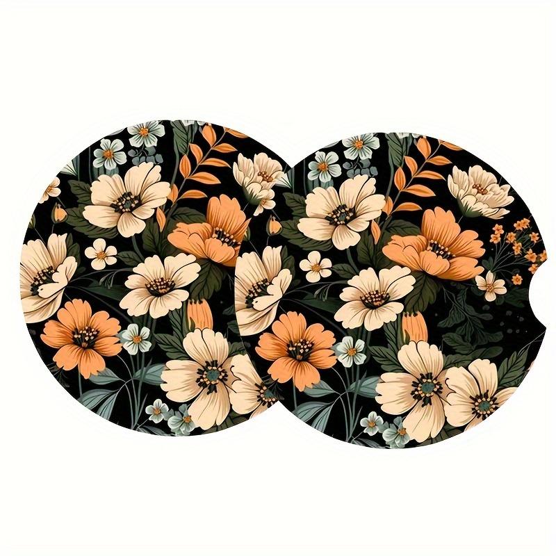 2PCS Car cup absorbent pad, car anti slip cup pad, heat insulation pad