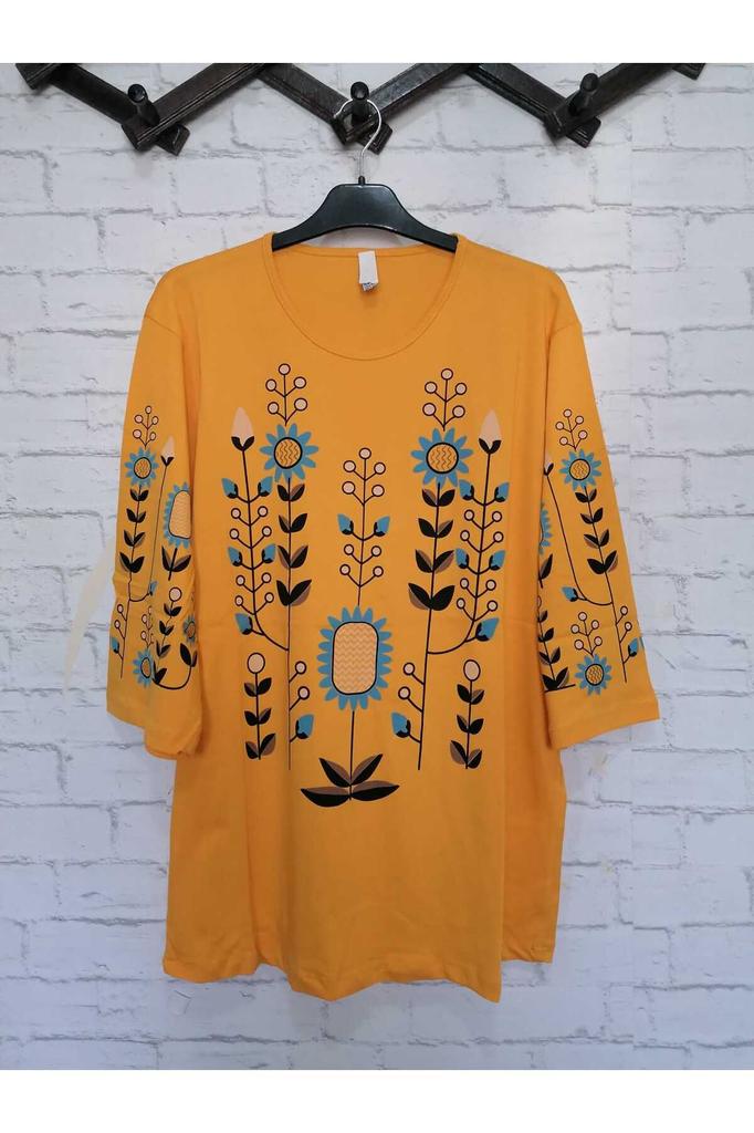 Damenbluse in großer Größe, perfekt für den Sommer, gekämmte Baumwolle, bequeme Bluse