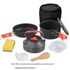 Outdoor Cookware Set DS311: 2-3 Person Portable Picnic Set with 1.1L Teapot and Tableware Accessories