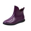 Women's spring and autumn short tube waterproof shoes rain shoes non-slip warm rain boots car wash kitchen thickened wear-resistant rubber shoes