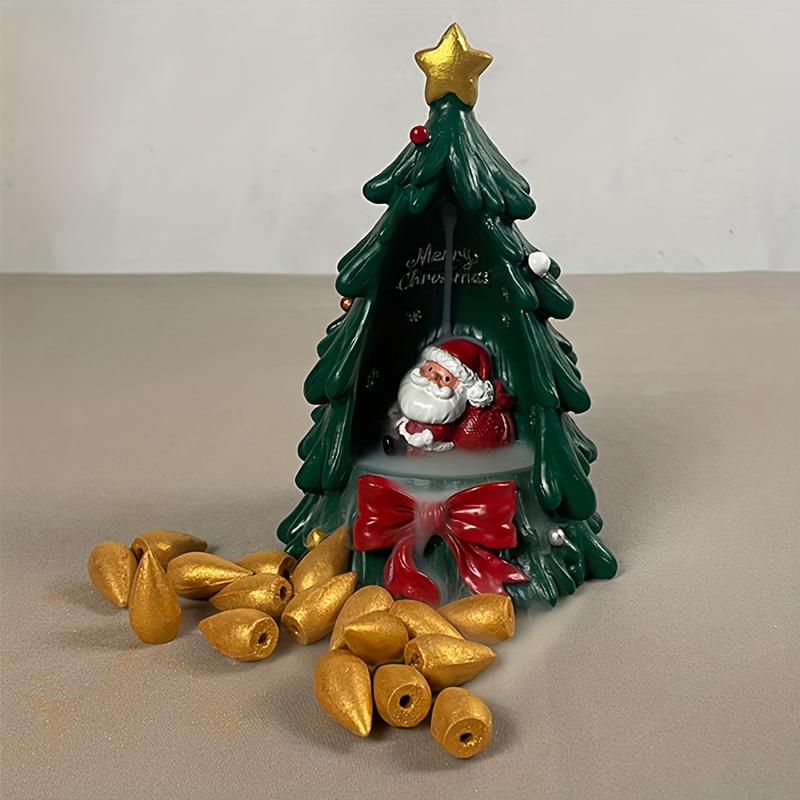 1pc Santa Claus Christmas Incense Burner Resin Craft with Festive Design,Perfect for Home Aromatherapy Holiday Decor,Indoor Use,Christmas Decorations