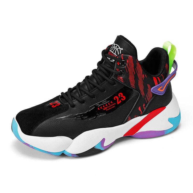 

Men s sports shoes spring and autumn new camouflage basketball shoes Korean version high-top fashion trend student running shoes 2025 44