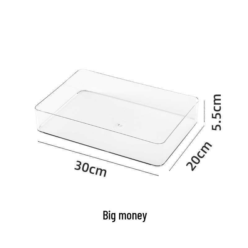 Japanese Transparent Plastic Desktop Organizer with Compartments - Ideal for Kitchen Utensils, Stationery, and Small Items Storage.