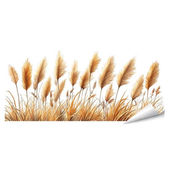 Green Plants Wall Sticker Self-adhesive Waterproof PVC Spring Floral Plants Sticker Home Office Living Room Bedroom Wall Decoration Decal