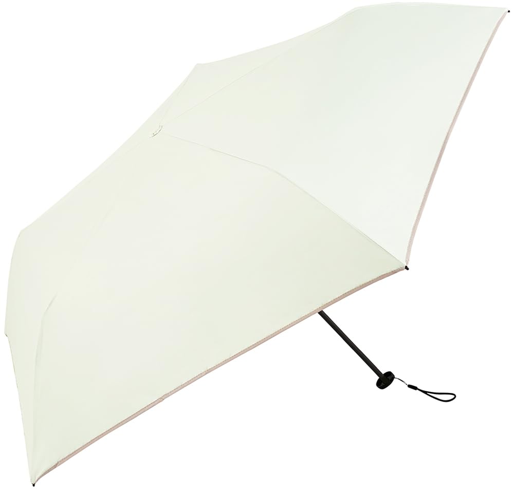 Because Folding Sun and Rain Full PU Super Sun Rain Heat Umbrella, 50cm, Use, Blackout, Lightweight, Light/Ribbon, Umbrella, Umbrella, Protection,