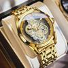 Herren Quarzuhr Stahlarmband Mode Transparent Hohl Mechanisches Zifferblatt Design Luxus Herren Anzug Armbanduhren