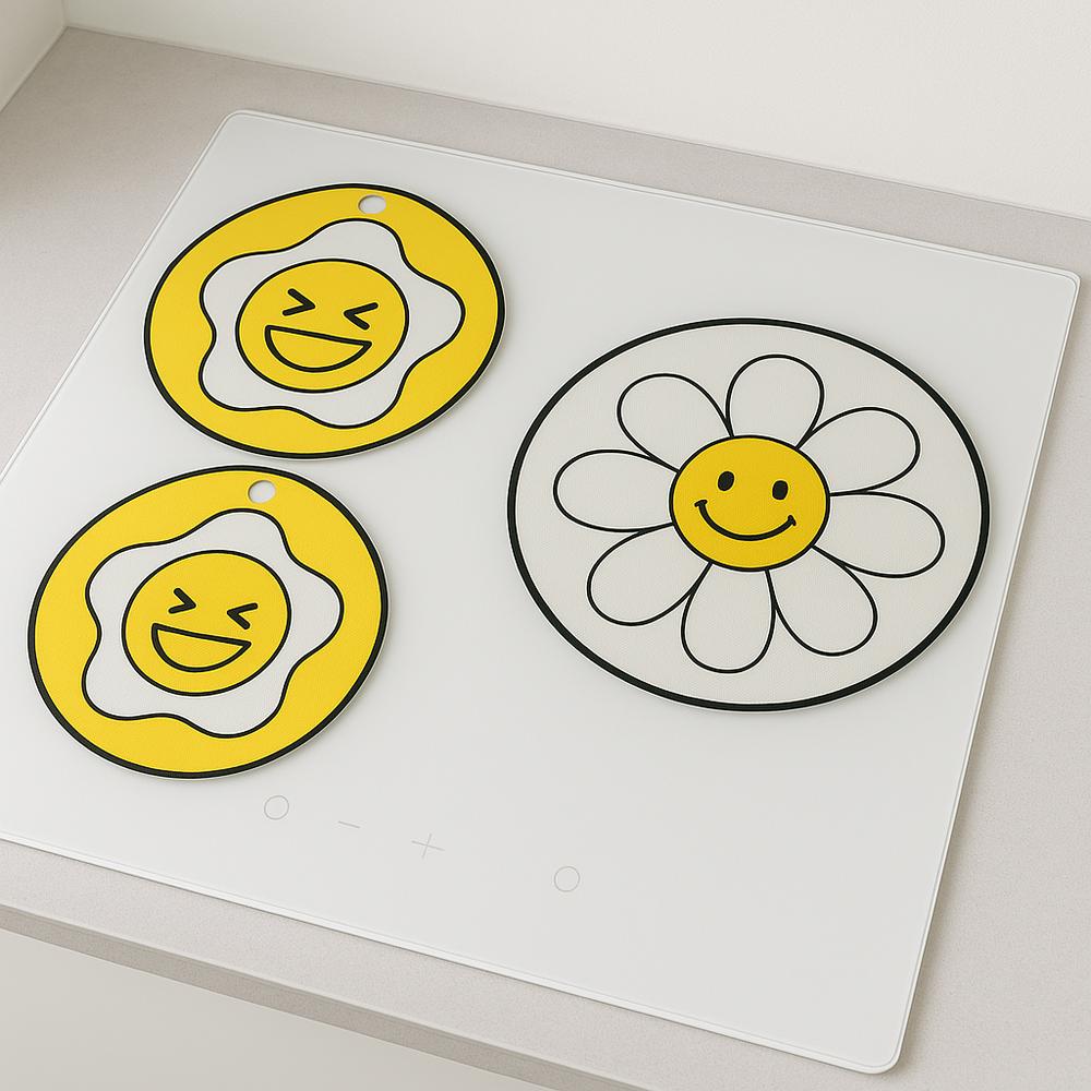 Induktionsschutzmatte 3-teiliges Set Induktions-Silikonmatte Teppichabdeckung, Leicht zu reinigende Küchenmatte, Ideales Geschenk für Hobbyköche