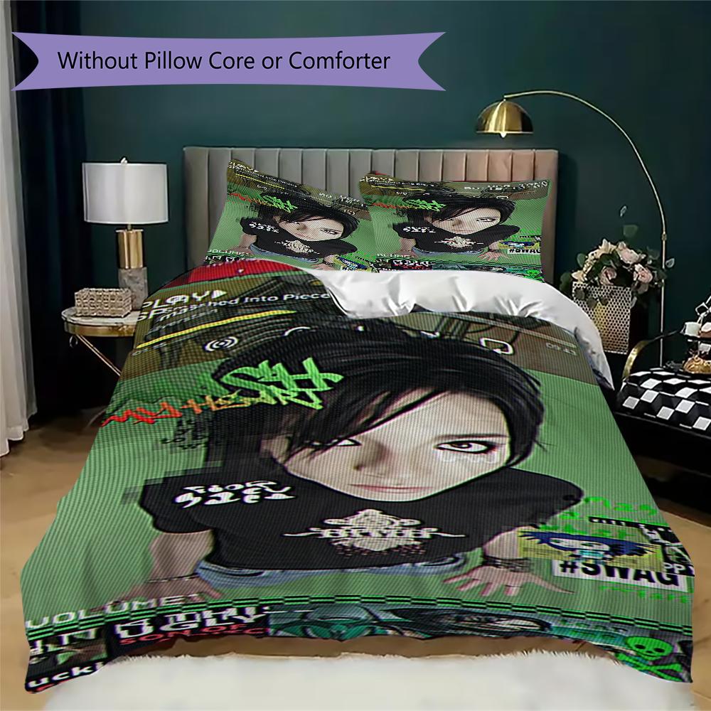 BILL KAULITZ Muster Bettwäsche Bettwäsche-Set Bettbezug Kissenbezug Heimdekoration Geburtstagsgeschenk (1 * Bettbezug + 2 * Kissenbezug ohne Füllung)
