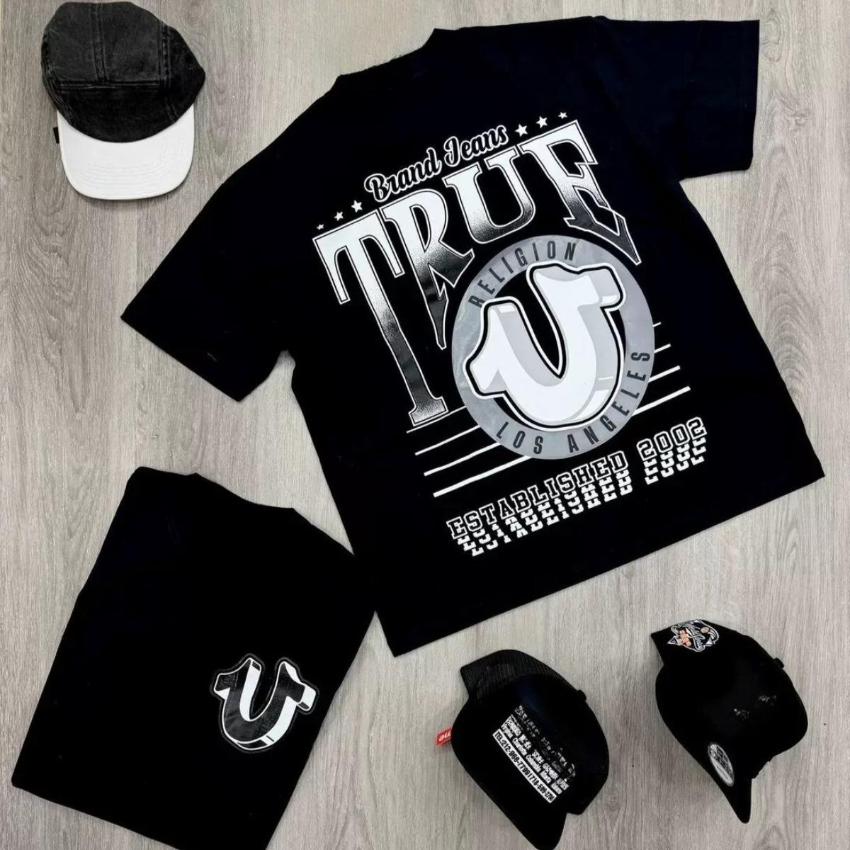 FlowStreet High-quality New Letter Print Comfortable and Breathable Round Neck T-shirt Summer Outdoor Street Soft Top S