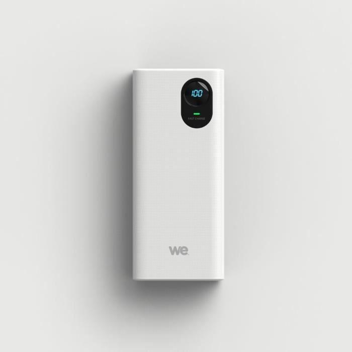 Batterie de secours - we - 27000 mah - 65w - usb-c - écran lcd - compatible pc portable