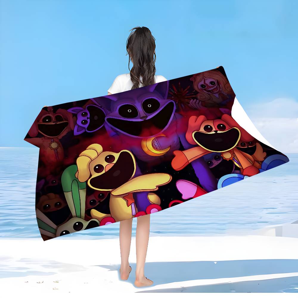 Asciugamano da Spiaggia Stampato in Microfibra Gioco Poppy-p-playtimes Arrampicata su Montagna Yoga Spiaggia Nuoto Corsa Assorbente Morbido Asciugamano