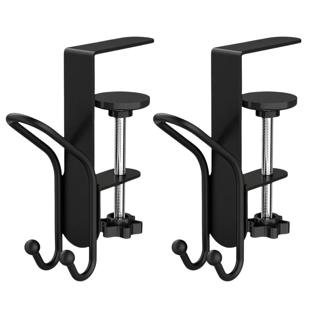 1/2PCS Adjustable Hook 2 In 1 Desk Backpack Hook No-Drill Clip Stocking Mantles Hanger Multifunction Table Hook For Storage
