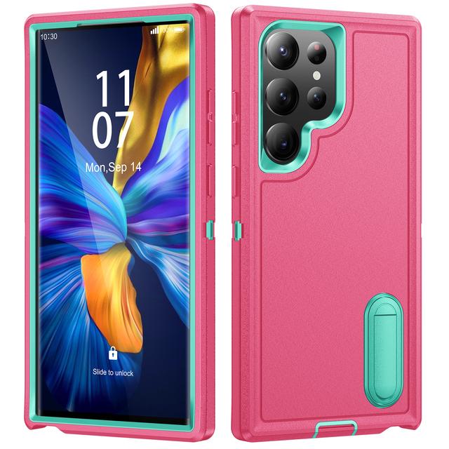 

Прочный силиконовый чехол-сумка для мобильного телефона 2 в 1 для Samsung Galaxy S23 Ultra 5g S23 Plus S22 Ultra A54 A14 A13 A53 A04s, чехол for Galaxy s22 ultra розы красного