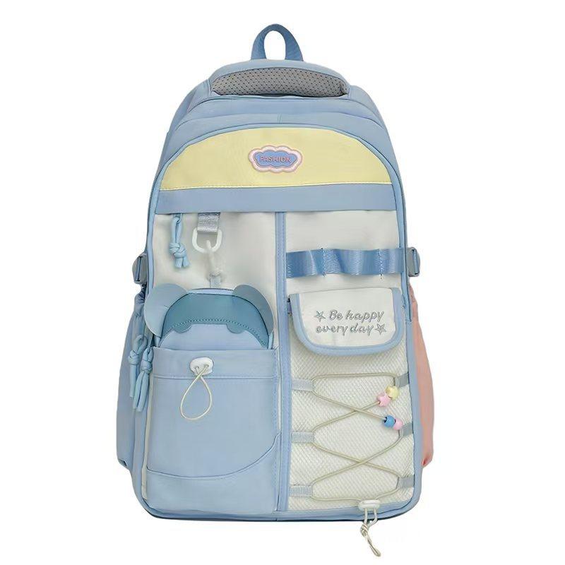 Schoolbag Japanese ins college style fresh and sweet schoolbag female high value junior high school students lightweight large capacity backpack