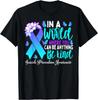 Be Kind Teal Purple Ribbon Suicide Prevention Awareness T- Shirt