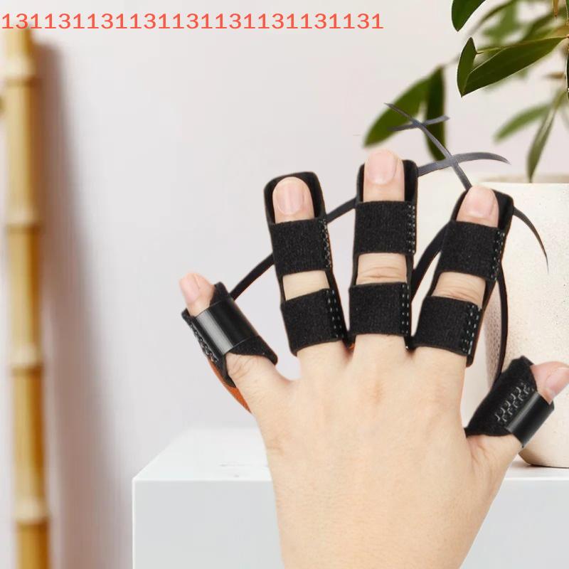 Knuckle Care Finger Splint, Adjustable Brace with Aluminium Plate Support for Straightening Corrector Recovery