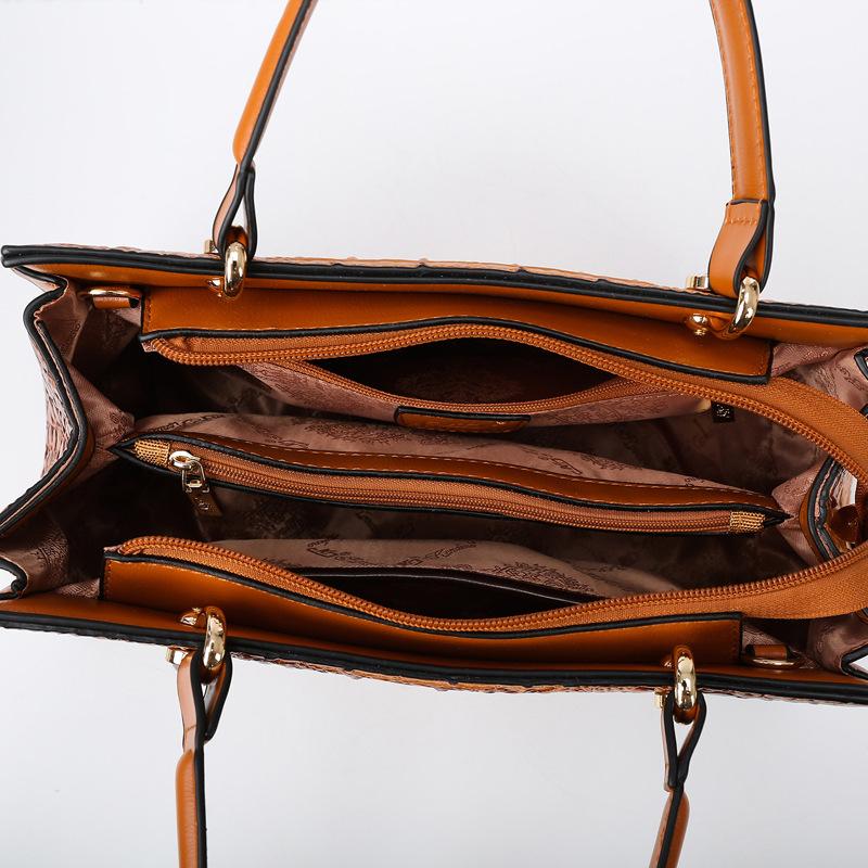 Geantă de tote pentru doamne, de mare capacitate, pentru navetiștii de vârstă mijlocie, geantă de mână pentru doamne, cu model de crocodil